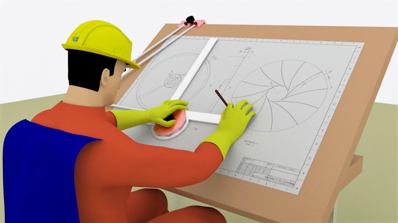 2d drawing with dimensions
